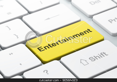 To use this stock image in your creative project, please select the size you need over to the right and click the "Add to Cart" button.
Your downloaded image will come with the Cutcaster watermark removed so don’t worry about the watermark you see on this page. Holiday concept: Entertainment on computer keyboard background stock photo, Holiday concept: computer keyboard with word Entertainment, selected focus on enter button background, 3D rendering by mkabakov