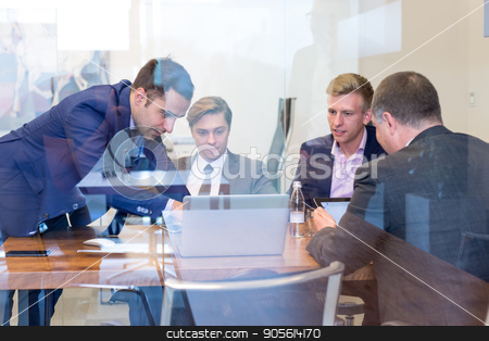 To use this stock image in your creative project, please select the size you need over to the right and click the "Add to Cart" button.
Your downloaded image will come with the Cutcaster watermark removed so don’t worry about the watermark you see on this page. Business people sitting and brainstorming at corporate meeting. stock photo, Business people sitting and brainstorming at corporate meeting. Team work and business success concept. by kasto