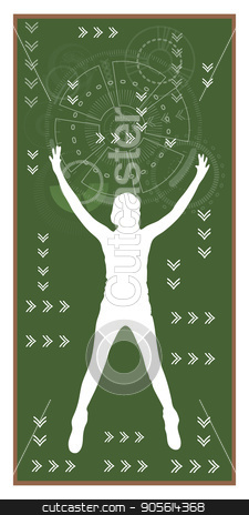 To use this stock image in your creative project, please select the size you need over to the right and click the "Add to Cart" button.
Your downloaded image will come with the Cutcaster watermark removed so don’t worry about the watermark you see on this page. Man and technology. On white background. The girl is silhouetted stock vector clipart, Man and technology. On white background. The girl is silhouetted. Logo on the background of a green board by Kseniia