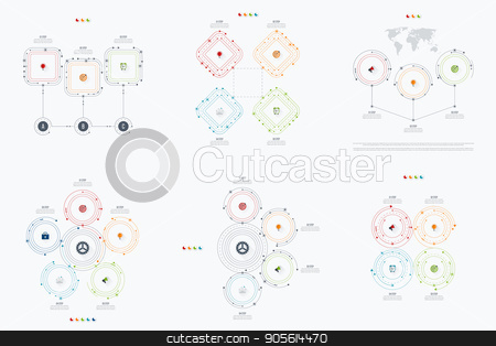 To use this stock image in your creative project, please select the size you need over to the right and click the "Add to Cart" button.
Your downloaded image will come with the Cutcaster watermark removed so don’t worry about the watermark you see on this page. Set with infographics stock vector clipart, Set with infographics. Data and information visualization. Template. Stock vector by Amelisk