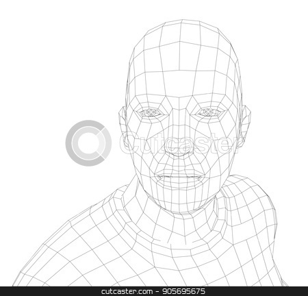 To use this stock image in your creative project, please select the size you need over to the right and click the "Add to Cart" button.
Your downloaded image will come with the Cutcaster watermark removed so don’t worry about the watermark you see on this page. Wire frame mans head stock vector clipart, Wire frame mans head. Vector rendering of 3d. Technology concept by cherezoff