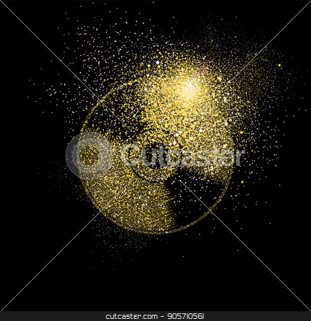 To use this stock image in your creative project, please select the size you need over to the right and click the "Add to Cart" button.
Your downloaded image will come with the Cutcaster watermark removed so don’t worry about the watermark you see on this page. Cd gold glitter art concept symbol illustration stock vector clipart, Vinyl cd symbol concept illustration, gold music icon made of realistic golden glitter dust on black background. EPS10 vector. by Cienpies Design