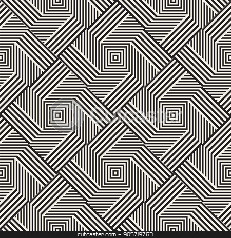 To use this stock image in your creative project, please select the size you need over to the right and click the "Add to Cart" button.
Your downloaded image will come with the Cutcaster watermark removed so don’t worry about the watermark you see on this page. Abstract geometric pattern with stripes, lines. Seamless vector ackground. Black and white lattice texture. stock vector clipart, Abstract geometric pattern with stripes, lines. Seamless vector stylish ackground. Black and white lattice texture. by Samolevsky