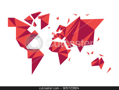 To use this stock image in your creative project, please select the size you need over to the right and click the "Add to Cart" button.
Your downloaded image will come with the Cutcaster watermark removed so don’t worry about the watermark you see on this page. Abstract low poly world map modern concept shape stock vector clipart, Modern world map illustration template in abstract low poly geometric style. Simple planet silhouette shape concept design. EPS10 vector. by Cienpies Design