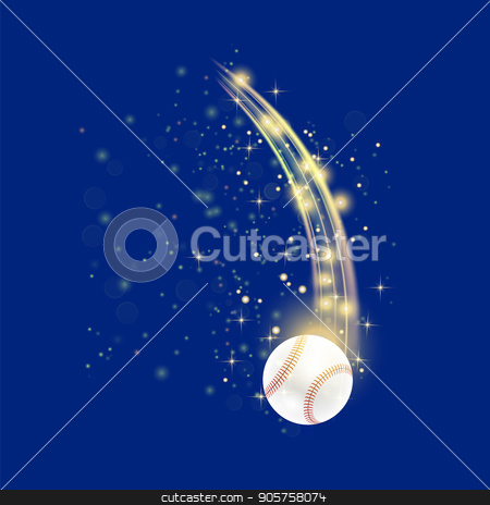 To use this stock image in your creative project, please select the size you need over to the right and click the "Add to Cart" button.
Your downloaded image will come with the Cutcaster watermark removed so don’t worry about the watermark you see on this page. Flying Baseball Ball stock vector clipart, Flying Baseball Ball with Yellow Sparkles Isolated on Blue Background by valeo5
