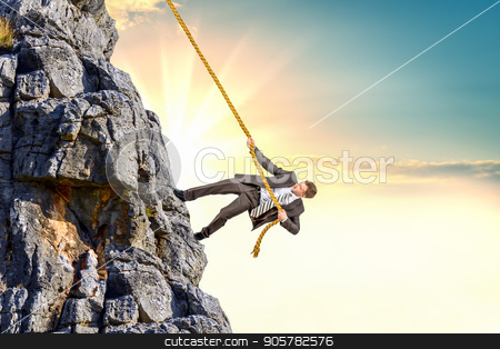 To use this stock image in your creative project, please select the size you need over to the right and click the "Add to Cart" button.
Your downloaded image will come with the Cutcaster watermark removed so don’t worry about the watermark you see on this page. Businessman climb a mountain stock photo, Businessman climb a mountain. Achievement business goal concept by cherezoff