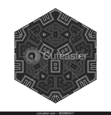 To use this stock image in your creative project, please select the size you need over to the right and click the "Add to Cart" button.
Your downloaded image will come with the Cutcaster watermark removed so don’t worry about the watermark you see on this page. Black Geometric Hexagon Isolated on White Background stock vector clipart, Black Mosaic Geometric Hexagon Isolated on White Background by valeo5