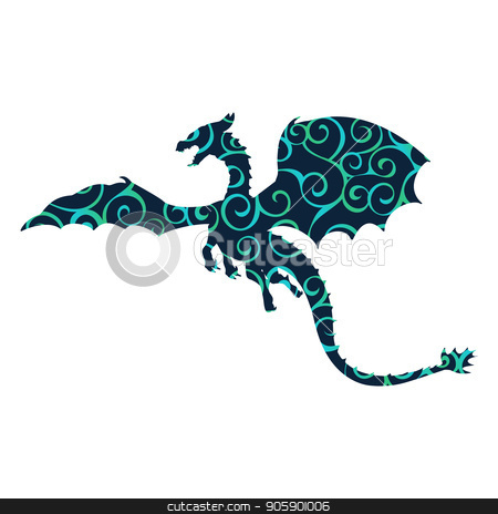 To use this stock image in your creative project, please select the size you need over to the right and click the "Add to Cart" button.
Your downloaded image will come with the Cutcaster watermark removed so don’t worry about the watermark you see on this page. Dragon fantastic pattern silhouette symbol mythology fantasy. stock vector clipart, Dragon fantastic pattern silhouette symbol mythology fantasy. Vector illustration. by kozyrevaelena