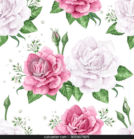 To use this stock image in your creative project, please select the size you need over to the right and click the "Add to Cart" button.
Your downloaded image will come with the Cutcaster watermark removed so don’t worry about the watermark you see on this page. Rose flowers, petals and leaves in watercolor style on white background. Seamless pattern for textile, wrapping paper, package, stock vector clipart, Rose flowers, petals and leaves in watercolor style on white background. Seamless pattern for textile, wrapping paper, package, Art vector illustration. by verock