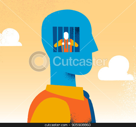 To use this stock image in your creative project, please select the size you need over to the right and click the "Add to Cart" button.
Your downloaded image will come with the Cutcaster watermark removed so don’t worry about the watermark you see on this page. Privacy and censorship concept. Man is prisoner of yourself stock vector clipart, Forbidden and censorship concept. Man is prisoner of yourself by Mirko