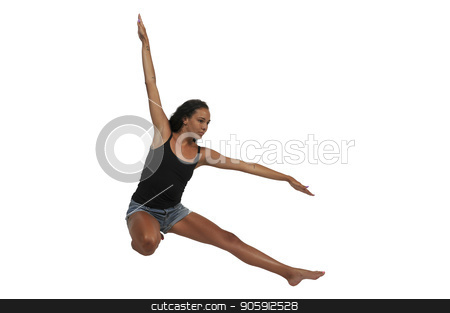 To use this stock image in your creative project, please select the size you need over to the right and click the "Add to Cart" button.
Your downloaded image will come with the Cutcaster watermark removed so don’t worry about the watermark you see on this page. Beautiful woman dancer stock photo, Beautiful young woman professional ballet show or modern dancer by Robert Byron