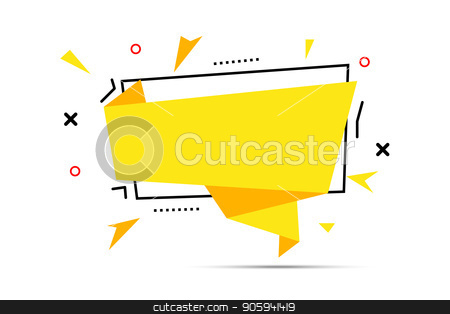 Paper Banner Flat Stock Vector