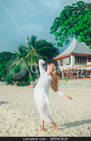 To use this stock image in your creative project, please select the size you need over to the right and click the "Add to Cart" button.
Your downloaded image will come with the Cutcaster watermark removed so don’t worry about the watermark you see on this page. handsome girl in hat on the beach background. Portrait of a woman in white clothes and balck hat stock photo, handsome girl in hat on the beach background. Portrait of a woman in white clothes and balck hat by aaalll3110