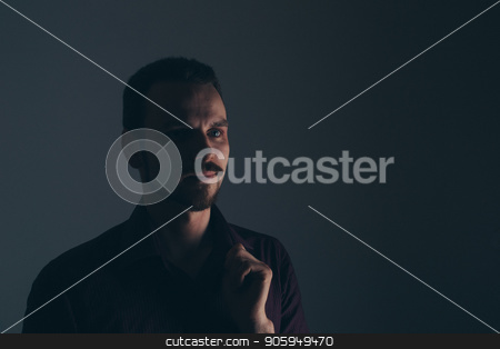 To use this stock image in your creative project, please select the size you need over to the right and click the "Add to Cart" button.
Your downloaded image will come with the Cutcaster watermark removed so don’t worry about the watermark you see on this page. Face of handsome man with fashionable hairstyle half closed in shadow stock photo, Face of handsome man with fashionable hairstyle half closed in shadow by aaalll3110