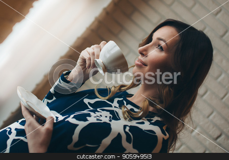 To use this stock image in your creative project, please select the size you need over to the right and click the "Add to Cart" button.
Your downloaded image will come with the Cutcaster watermark removed so don’t worry about the watermark you see on this page. portrait of women with Cup in hand. Break for lunch or coffee, tea stock photo, portrait of women with Cup in hand. Break for lunch or coffee, tea by aaalll3110