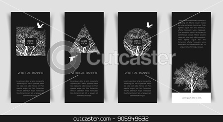 To use this stock image in your creative project, please select the size you need over to the right and click the "Add to Cart" button.
Your downloaded image will come with the Cutcaster watermark removed so don’t worry about the watermark you see on this page. with crow banner stock vector clipart, Narrow vertical templates with a white crow and a tree on a black background. Banner templates. by D0r0thy