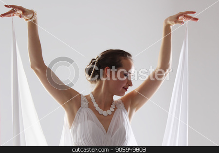 To use this stock image in your creative project, please select the size you need over to the right and click the "Add to Cart" button.
Your downloaded image will come with the Cutcaster watermark removed so don’t worry about the watermark you see on this page. girl in white and with raised hands, attached to the floor dresses. the bride in a dress in Greek style. brunette in pearl jewelry lowered her head. The woman looks like a bird or a bat stock photo, girl in white and with raised hands, attached to the floor dresses. the bride in a dress in Greek style. brunette in pearl jewelry lowered her head. The woman looks like a bird or a bat by aaalll3110