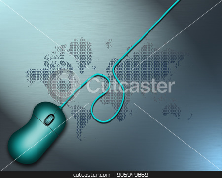 To use this stock image in your creative project, please select the size you need over to the right and click the "Add to Cart" button.
Your downloaded image will come with the Cutcaster watermark removed so don’t worry about the watermark you see on this page. Digital World stock photo, Computer mouse. World map background by Bruce Rolff