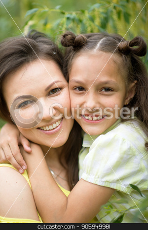 To use this stock image in your creative project, please select the size you need over to the right and click the "Add to Cart" button.
Your downloaded image will come with the Cutcaster watermark removed so don’t worry about the watermark you see on this page. cute girl with her mother stock photo, Little cute girl with her mother in summer park by Ruslan Huzau