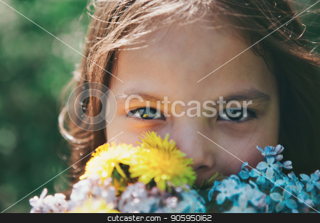 To use this stock image in your creative project, please select the size you need over to the right and click the "Add to Cart" button.
Your downloaded image will come with the Cutcaster watermark removed so don’t worry about the watermark you see on this page. Portrait close up of a girl with bouquet stock photo, Portrait close up of a girl with bouquet by aaalll3110