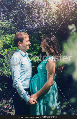 To use this stock image in your creative project, please select the size you need over to the right and click the "Add to Cart" button.
Your downloaded image will come with the Cutcaster watermark removed so don’t worry about the watermark you see on this page. Man hugs his pregnant woman from behind standing in the forest stock photo, Man hugs his pregnant woman from behind standing in the forest by aaalll3110