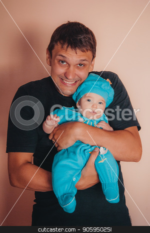 To use this stock image in your creative project, please select the size you need over to the right and click the "Add to Cart" button.
Your downloaded image will come with the Cutcaster watermark removed so don’t worry about the watermark you see on this page. baby on the hands of father. man and child in a black and blue stock photo, baby on the hands of father. man and child in a black and blue by aaalll3110