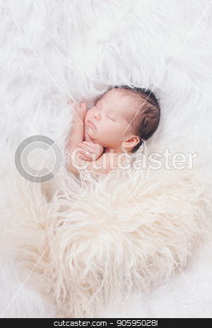 To use this stock image in your creative project, please select the size you need over to the right and click the "Add to Cart" button.
Your downloaded image will come with the Cutcaster watermark removed so don’t worry about the watermark you see on this page. Portrait of newborn baby on a white background. stock photo, Portrait of newborn baby on a white background. by aaalll3110