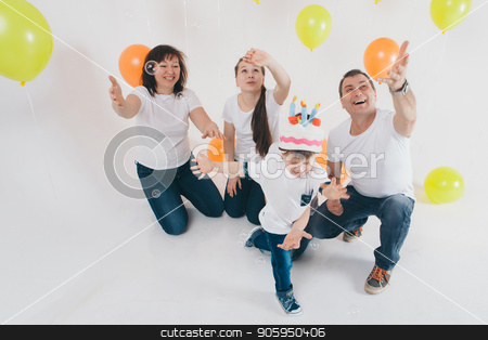 To use this stock image in your creative project, please select the size you need over to the right and click the "Add to Cart" button.
Your downloaded image will come with the Cutcaster watermark removed so don’t worry about the watermark you see on this page. a group of five people on the background of balloons. Family photo at the party stock photo, a group of five people on the background of balloons. Family photo at the party by aaalll3110