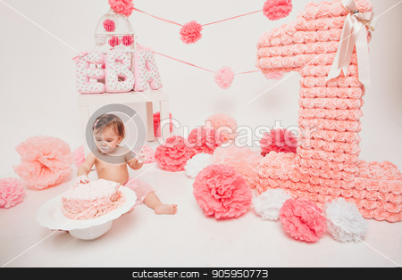 To use this stock image in your creative project, please select the size you need over to the right and click the "Add to Cart" button.
Your downloaded image will come with the Cutcaster watermark removed so don’t worry about the watermark you see on this page. little baby girl eating pimk cake isolated white background stock photo, little baby girl eating pimk cake isolated white background by aaalll3110