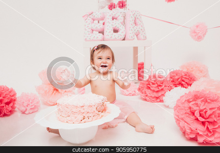 To use this stock image in your creative project, please select the size you need over to the right and click the "Add to Cart" button.
Your downloaded image will come with the Cutcaster watermark removed so don’t worry about the watermark you see on this page. little baby girl eating pimk cake isolated white background stock photo, little baby girl eating pimk cake isolated white background by aaalll3110