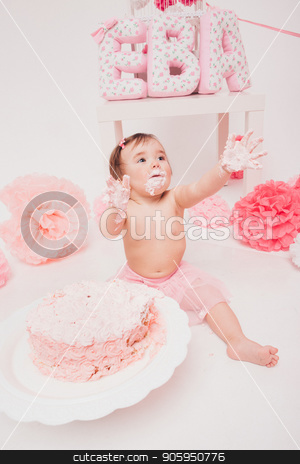 To use this stock image in your creative project, please select the size you need over to the right and click the "Add to Cart" button.
Your downloaded image will come with the Cutcaster watermark removed so don’t worry about the watermark you see on this page. little baby girl eating pimk cake isolated white background stock photo, little baby girl eating pimk cake isolated white background by aaalll3110
