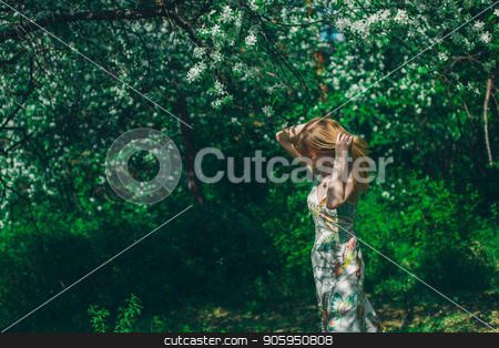 To use this stock image in your creative project, please select the size you need over to the right and click the "Add to Cart" button.
Your downloaded image will come with the Cutcaster watermark removed so don’t worry about the watermark you see on this page. young woman in forest on a background of green foliage stock photo, young woman in forest on a background of green foliage by aaalll3110