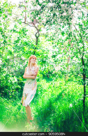 To use this stock image in your creative project, please select the size you need over to the right and click the "Add to Cart" button.
Your downloaded image will come with the Cutcaster watermark removed so don’t worry about the watermark you see on this page. young woman in forest on a background of green foliage. Fashion for women stock photo, young woman in forest on a background of green foliage. Fashion for women by aaalll3110