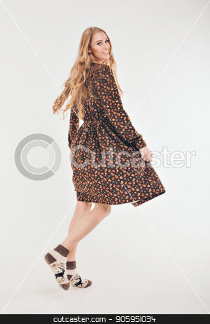 To use this stock image in your creative project, please select the size you need over to the right and click the "Add to Cart" button.
Your downloaded image will come with the Cutcaster watermark removed so don’t worry about the watermark you see on this page. girl dancing in loose dress on white background stock photo, girl dancing in loose dress on white background by aaalll3110