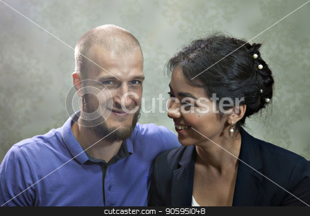 To use this stock image in your creative project, please select the size you need over to the right and click the "Add to Cart" button.
Your downloaded image will come with the Cutcaster watermark removed so don’t worry about the watermark you see on this page. portrait of a man and a woman on a grey background. Pair in blue stock photo, portrait of a man and a woman on a grey background. Pair in blue by aaalll3110