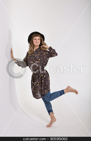 To use this stock image in your creative project, please select the size you need over to the right and click the "Add to Cart" button.
Your downloaded image will come with the Cutcaster watermark removed so don’t worry about the watermark you see on this page. girl dancing in loose dress on white background stock photo, girl dancing in loose dress on white background by aaalll3110