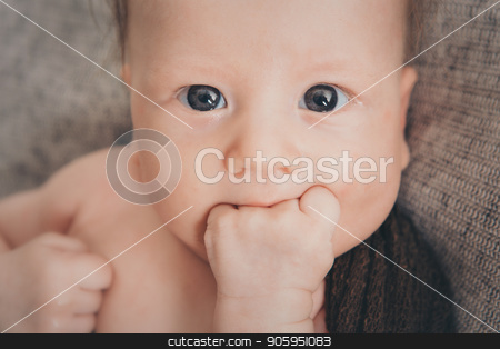 To use this stock image in your creative project, please select the size you need over to the right and click the "Add to Cart" button.
Your downloaded image will come with the Cutcaster watermark removed so don’t worry about the watermark you see on this page. Portrait of newborn baby on a beige background. stock photo, Portrait of newborn baby on a beige background. by aaalll3110