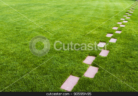 To use this stock image in your creative project, please select the size you need over to the right and click the "Add to Cart" button.
Your downloaded image will come with the Cutcaster watermark removed so don’t worry about the watermark you see on this page. Stone pathway in the grass stock photo, Pathway of stone bricks leadin up and away at an angle in a grass field. Who knows where it leads? by txking