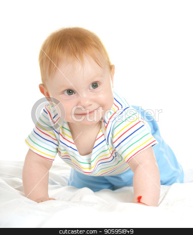To use this stock image in your creative project, please select the size you need over to the right and click the "Add to Cart" button.
Your downloaded image will come with the Cutcaster watermark removed so don’t worry about the watermark you see on this page. Adorable baby boy stock photo, Adorable baby boy on a white background by Ruslan Huzau