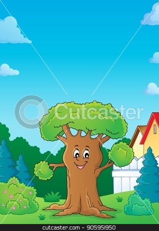 To use this stock image in your creative project, please select the size you need over to the right and click the "Add to Cart" button.
Your downloaded image will come with the Cutcaster watermark removed so don’t worry about the watermark you see on this page. Cheerful tree theme image 3 stock vector clipart, Cheerful tree theme image 3 - eps10 vector illustration. by Klara Viskova