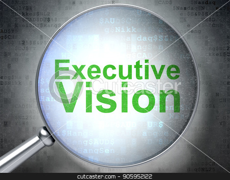 To use this stock image in your creative project, please select the size you need over to the right and click the "Add to Cart" button.
Your downloaded image will come with the Cutcaster watermark removed so don’t worry about the watermark you see on this page. Business concept: Executive Vision with optical glass stock photo, Business concept: magnifying optical glass with words Executive Vision on digital background, 3D rendering by mkabakov