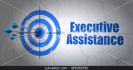 To use this stock image in your creative project, please select the size you need over to the right and click the "Add to Cart" button.
Your downloaded image will come with the Cutcaster watermark removed so don’t worry about the watermark you see on this page. Business concept: target and Executive Assistance on wall background stock photo, Success business concept: arrows hitting the center of target, Blue Executive Assistance on wall background, 3D rendering by mkabakov