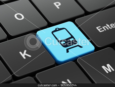 To use this stock image in your creative project, please select the size you need over to the right and click the "Add to Cart" button.
Your downloaded image will come with the Cutcaster watermark removed so don’t worry about the watermark you see on this page. Vacation concept: Train on computer keyboard background stock photo, Vacation concept: computer keyboard with Train icon on enter button background, 3D rendering by mkabakov