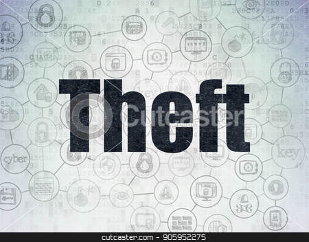 To use this stock image in your creative project, please select the size you need over to the right and click the "Add to Cart" button.
Your downloaded image will come with the Cutcaster watermark removed so don’t worry about the watermark you see on this page. Security concept: Theft on Digital Data Paper background stock photo, Security concept: Painted black text Theft on Digital Data Paper background with Scheme Of Hand Drawn Security Icons by mkabakov