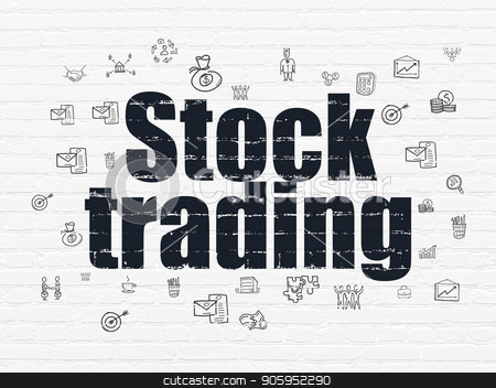 To use this stock image in your creative project, please select the size you need over to the right and click the "Add to Cart" button.
Your downloaded image will come with the Cutcaster watermark removed so don’t worry about the watermark you see on this page. Business concept: Stock Trading on wall background stock photo, Business concept: Painted black text Stock Trading on White Brick wall background with Hand Drawn Business Icons by mkabakov