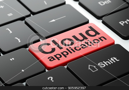 To use this stock image in your creative project, please select the size you need over to the right and click the "Add to Cart" button.
Your downloaded image will come with the Cutcaster watermark removed so don’t worry about the watermark you see on this page. Cloud networking concept: Cloud Application on computer keyboard background stock photo, Cloud networking concept: computer keyboard with word Cloud Application, selected focus on enter button background, 3D rendering by mkabakov