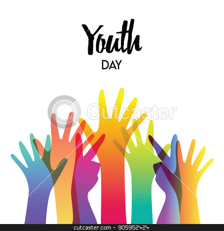 To use this stock image in your creative project, please select the size you need over to the right and click the "Add to Cart" button.
Your downloaded image will come with the Cutcaster watermark removed so don’t worry about the watermark you see on this page. Youth day diverse teen hands greeting card stock vector clipart, Happy Youth Day greeting card of diverse color hands and text quote. Colorful young people group concept. EPS10 vector.
by Cienpies Design