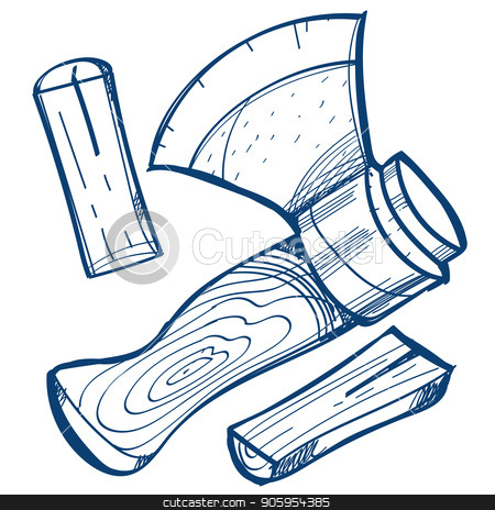 To use this stock image in your creative project, please select the size you need over to the right and click the "Add to Cart" button.
Your downloaded image will come with the Cutcaster watermark removed so don’t worry about the watermark you see on this page. The ax and log icon in hand drawn style. stock vector clipart, The ax and log icon. Design elements in hand drawn style. by Filipp Efanov