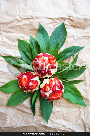 To use this stock image in your creative project, please select the size you need over to the right and click the "Add to Cart" button.
Your downloaded image will come with the Cutcaster watermark removed so don’t worry about the watermark you see on this page. Beautiful and bright cupcakes with strawberries lie on green leaves stock photo, Beautiful and bright cupcakes with strawberries lie on green leaves. by Sergiy Artsaba
