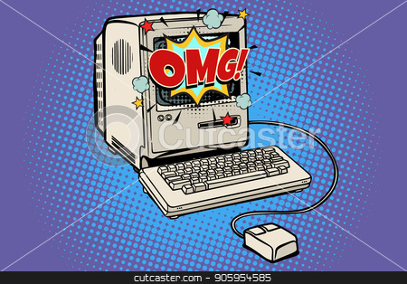 To use this stock image in your creative project, please select the size you need over to the right and click the "Add to Cart" button.
Your downloaded image will come with the Cutcaster watermark removed so don’t worry about the watermark you see on this page. OMG vintage retro computer stock vector clipart, OMG vintage retro computer. Pop art retro vector illustration kitsch vintage by studiostoks